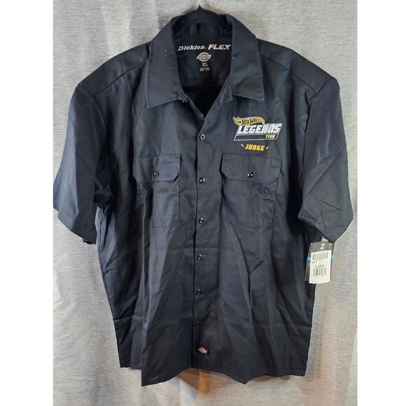 Dickies Hot Wheels Legends Tour Judge 2019 Button Up Men’s Shirt Black Size XL - Picture 1 of 9